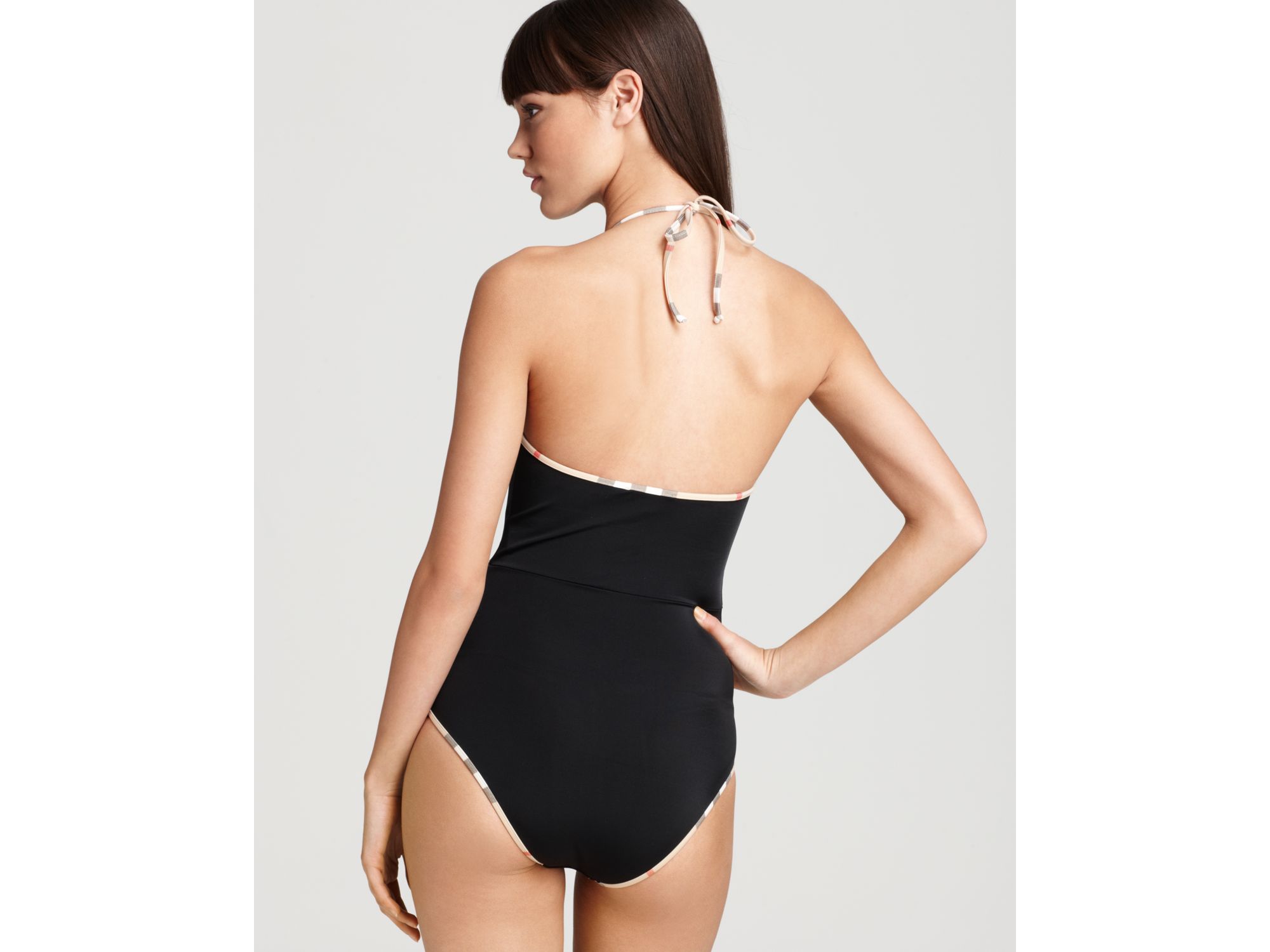 women's burberry one piece swimsuit
