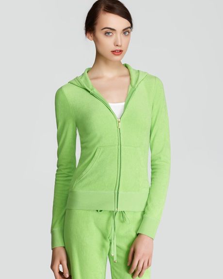 Juicy Couture Hoodie Terry Basic Original in Green (sour apple) | Lyst