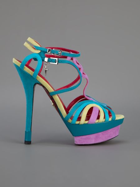 Cesare Paciotti Interwoven Strappy Sandal in Multicolor (multicoloured ...