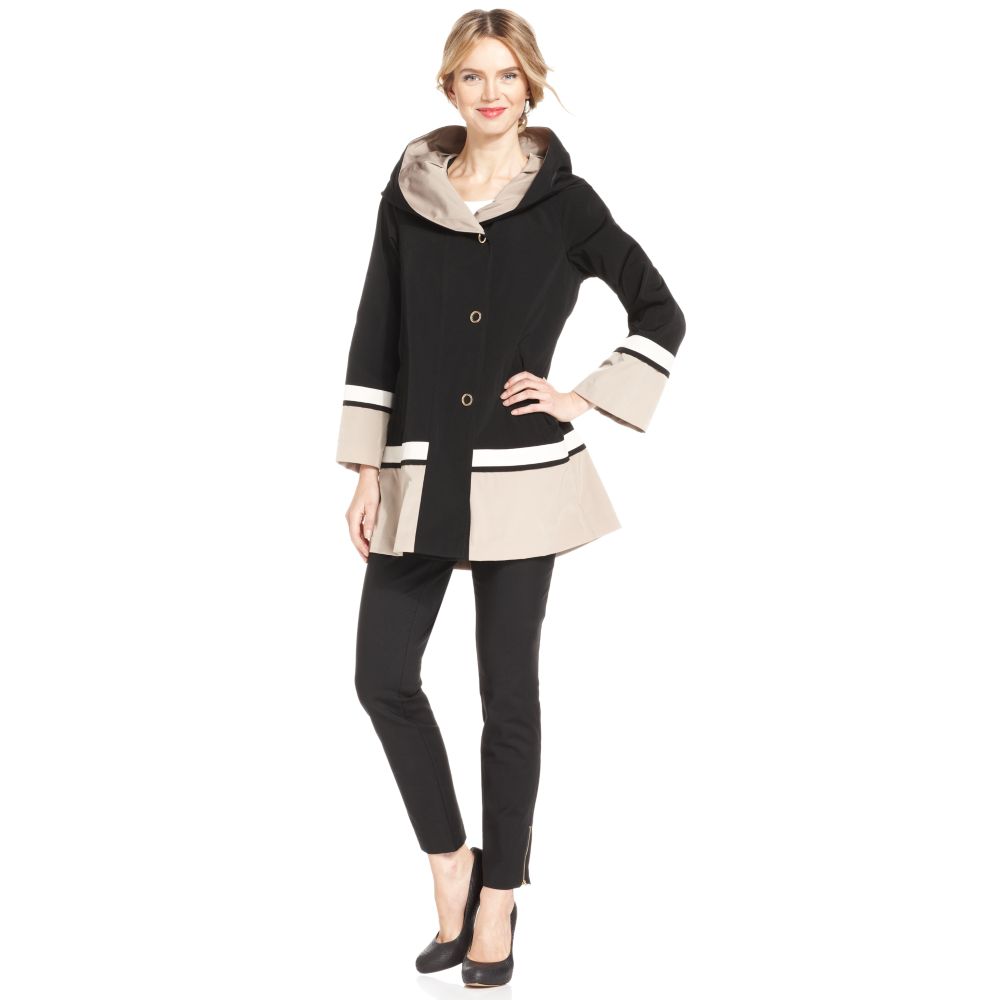 jones new york hooded raincoat