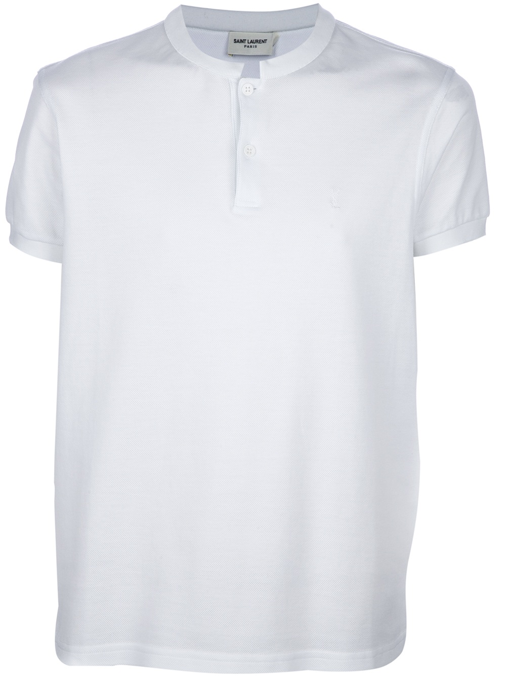 collarless polo shirt mens