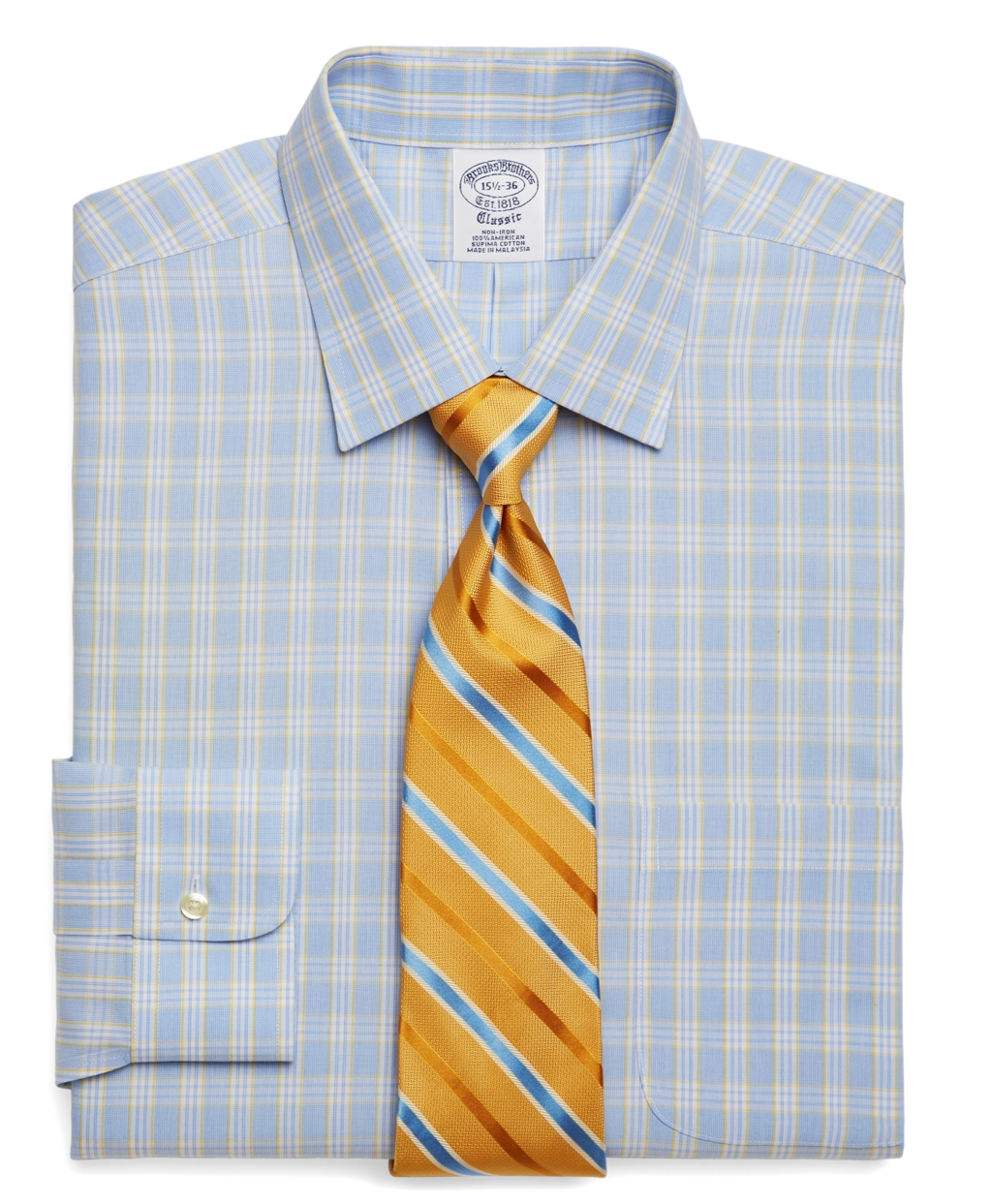 yellow checkered dress shirt