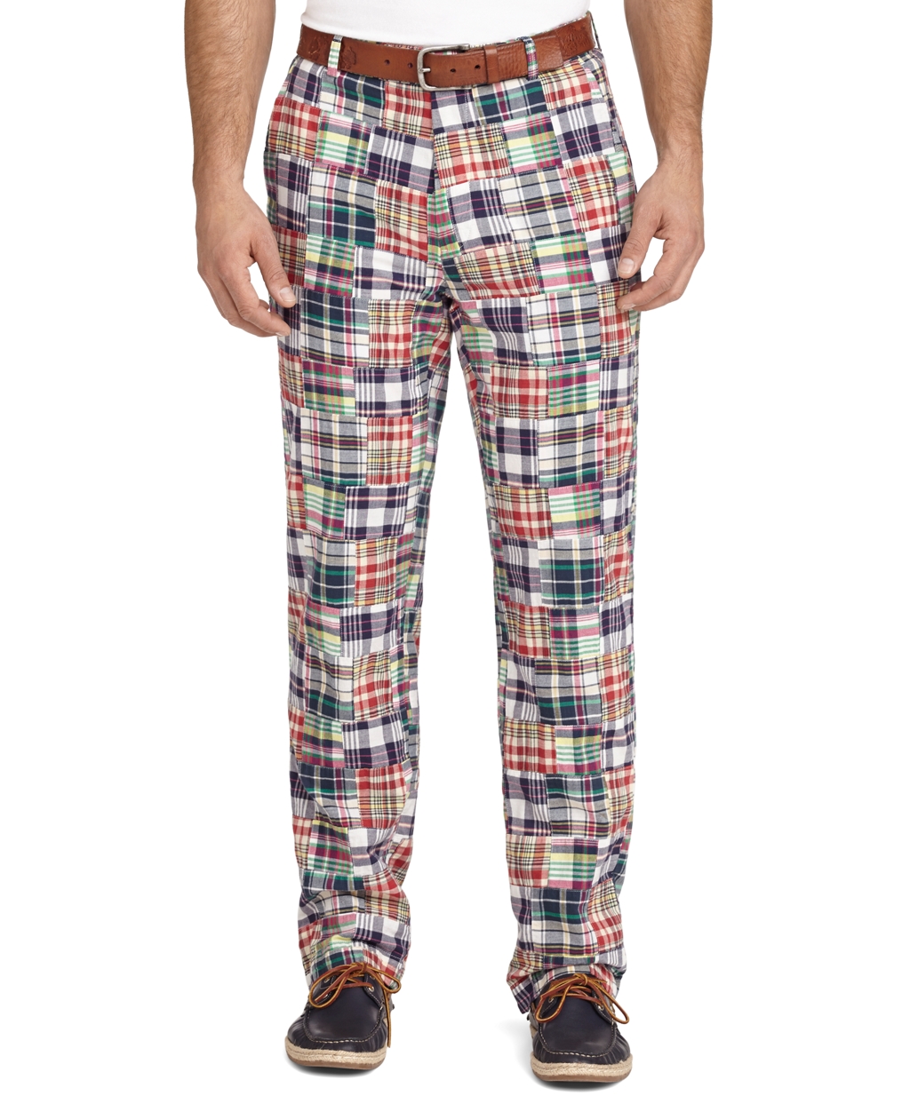 Brooks Brothers Clark Fit Patchwork Madras Pants for Men Lyst