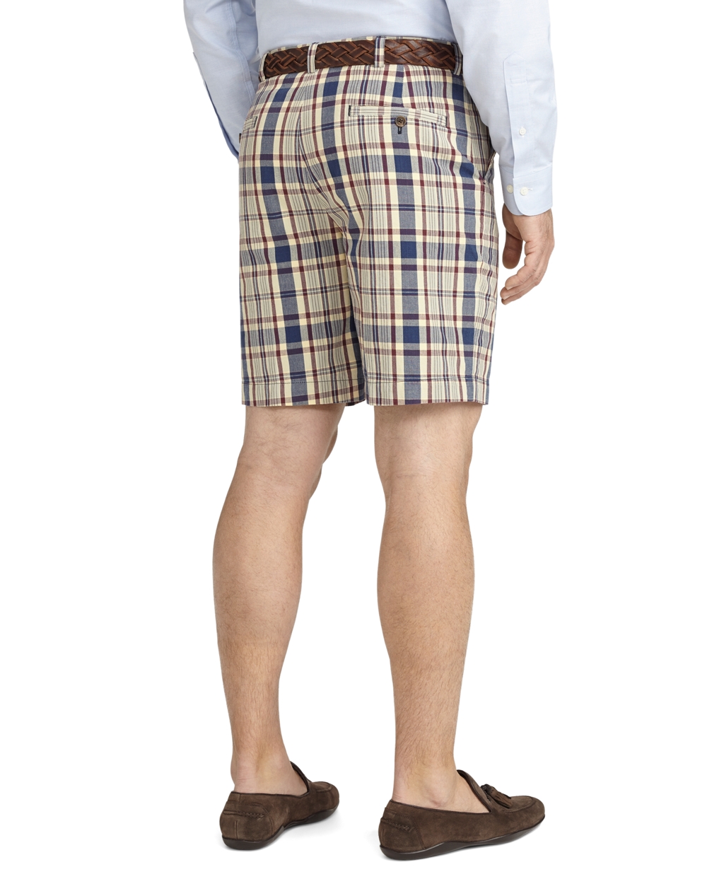 Brooks Brothers Plainfront Madras Shorts in Plum (Purple) for Men Lyst