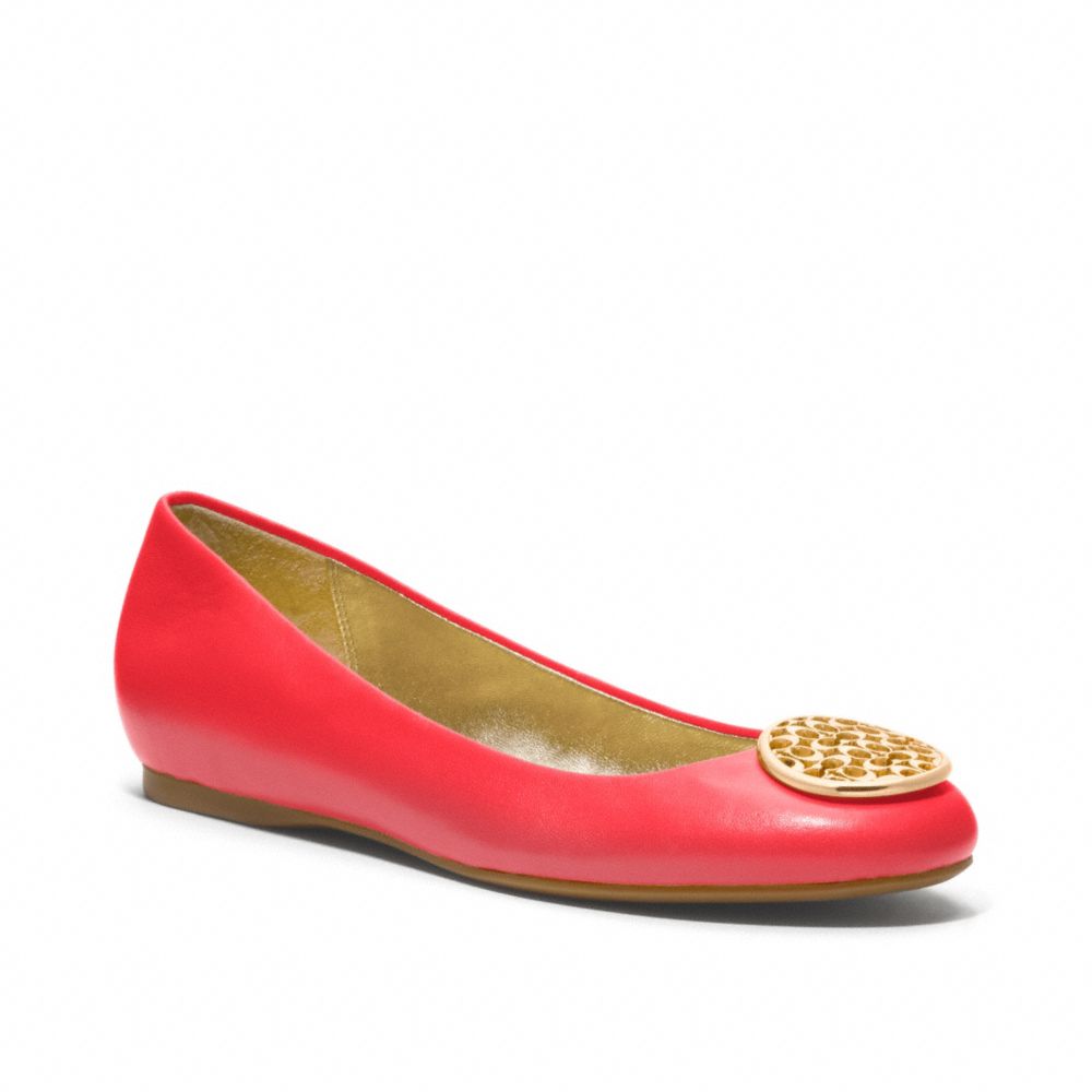 COACH Carson Flat in Bright Coral (Red) - Lyst
