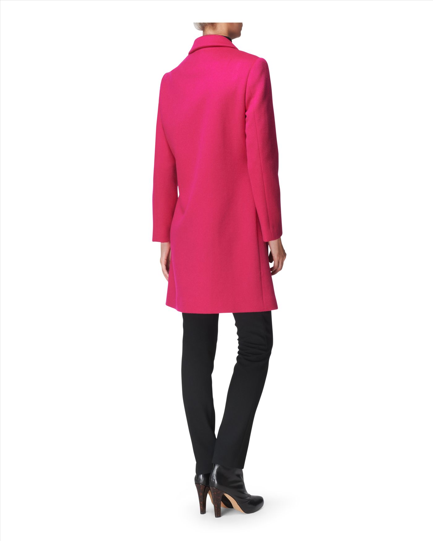 Lyst Jaeger Denevre Db Wool Aline Swing Coat in Pink