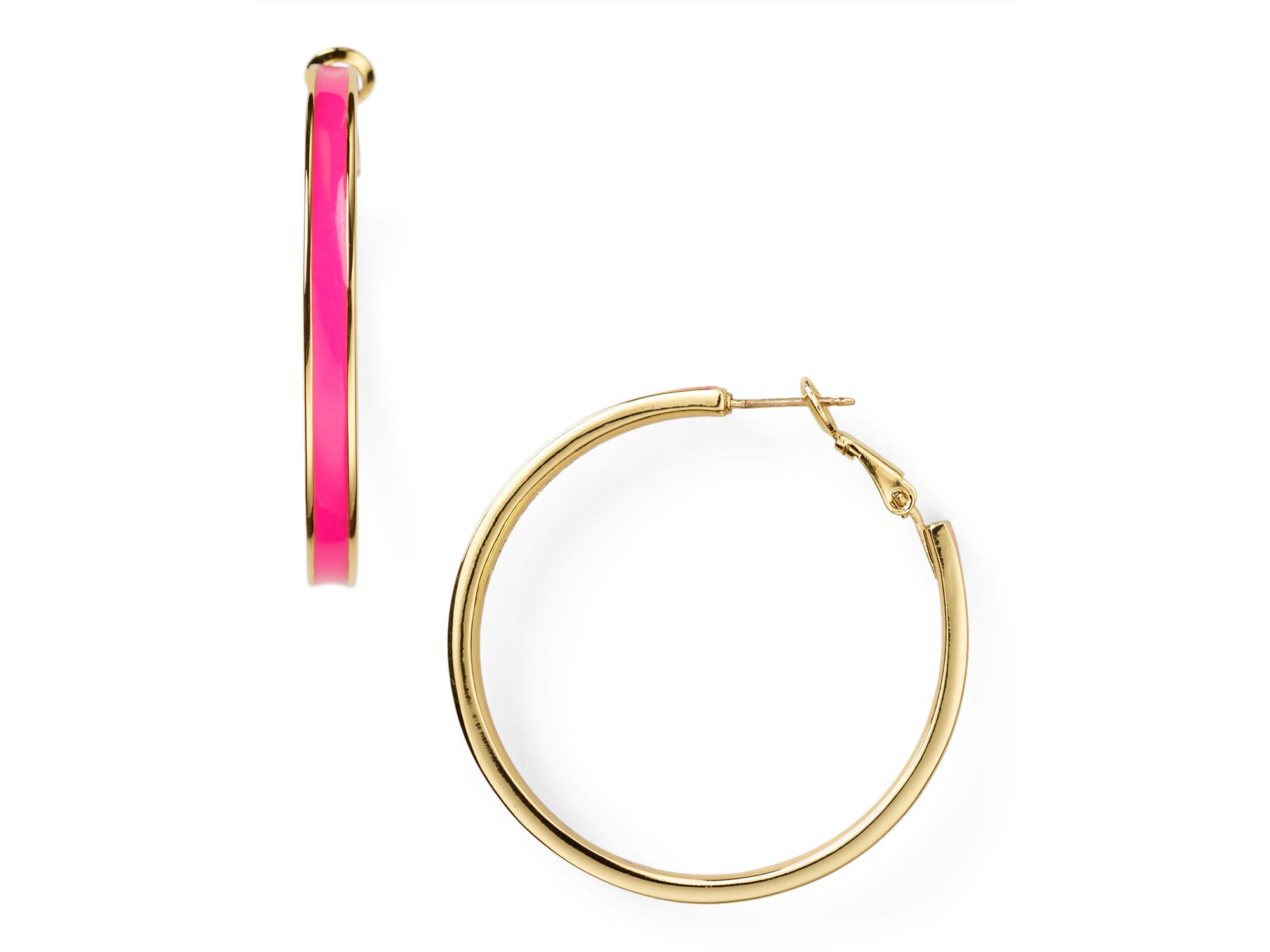 Kate Spade Bar None Hoop Earrings in Pink Lyst
