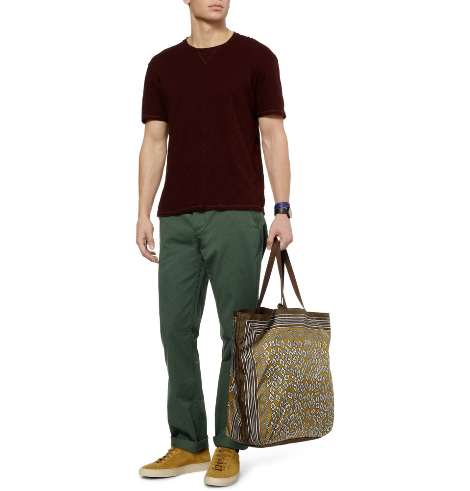 Margaret Howell Mhl Cotton Trousers in Green for Men - Lyst