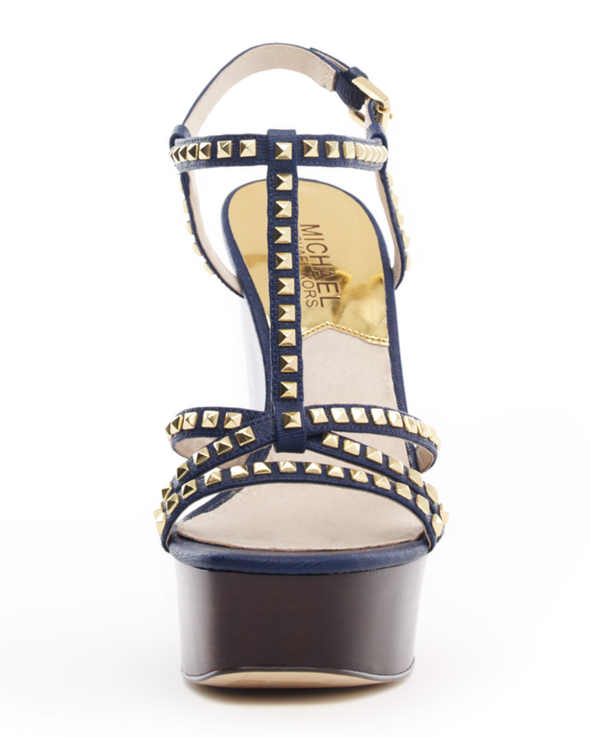 michael kors t strap wedge