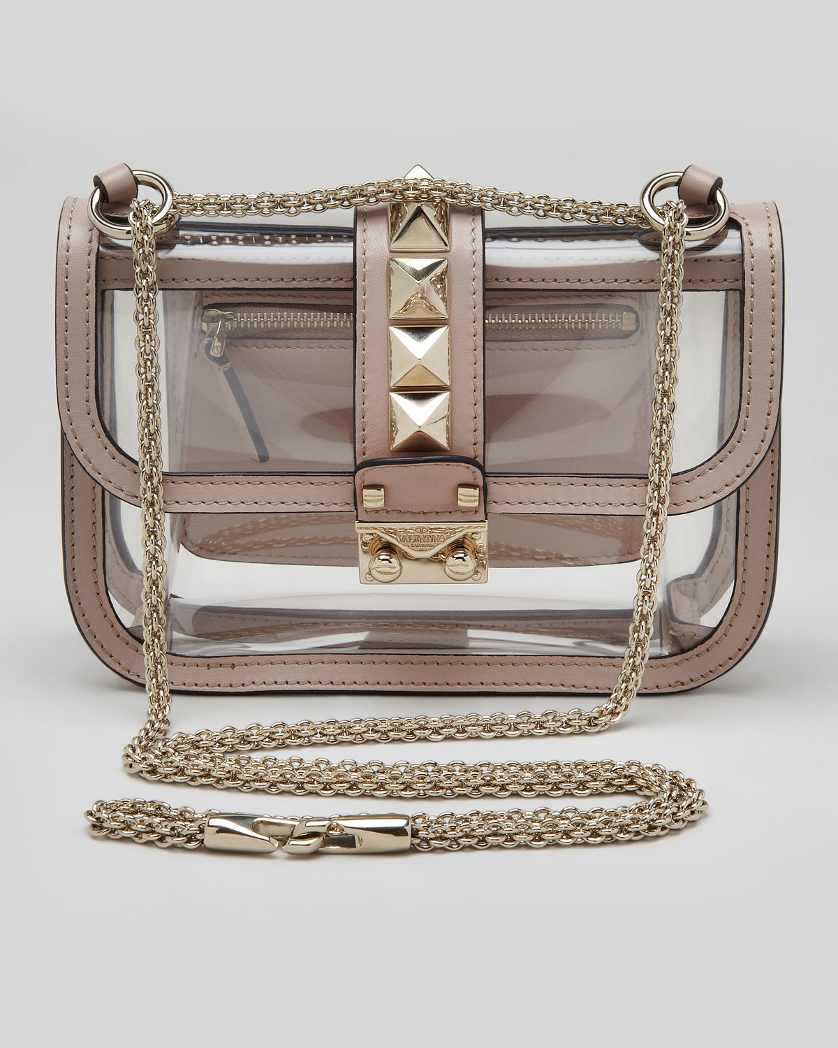 Lyst Valentino Rockstud Small PVC Lock Crossbody Bag