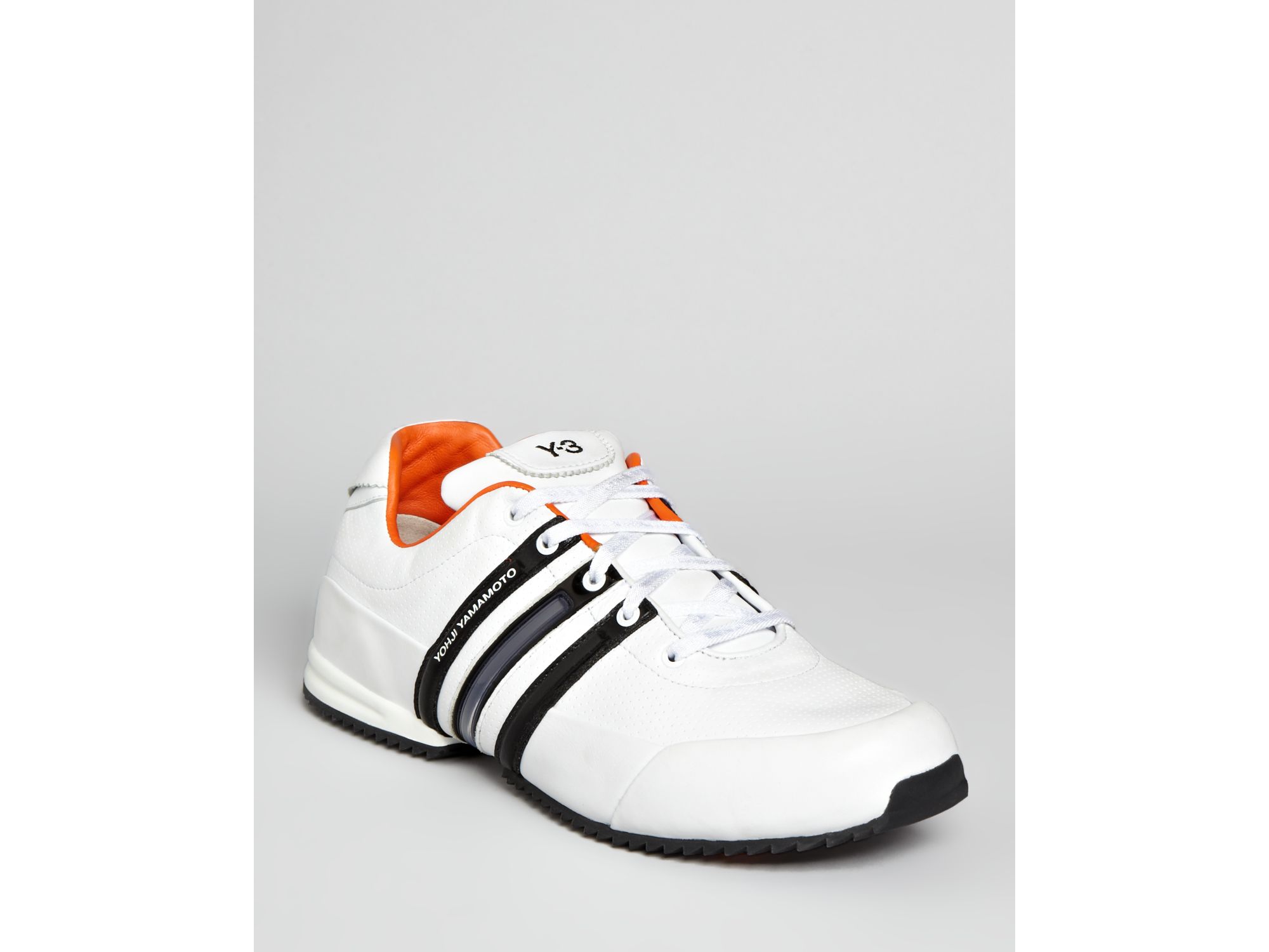 Y-3 Sprint Classic Sneakers in White Black Orange (White) for Men | Lyst