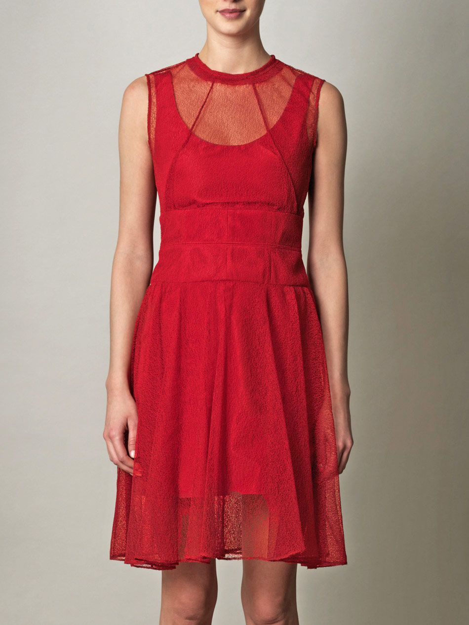 carven red dress
