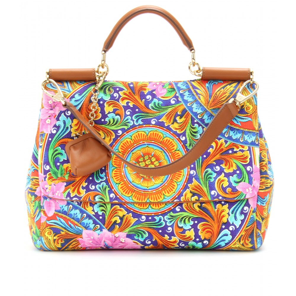 Dolce & Gabbana Miss Sicily Print Handbag in Multicolor (multi) | Lyst