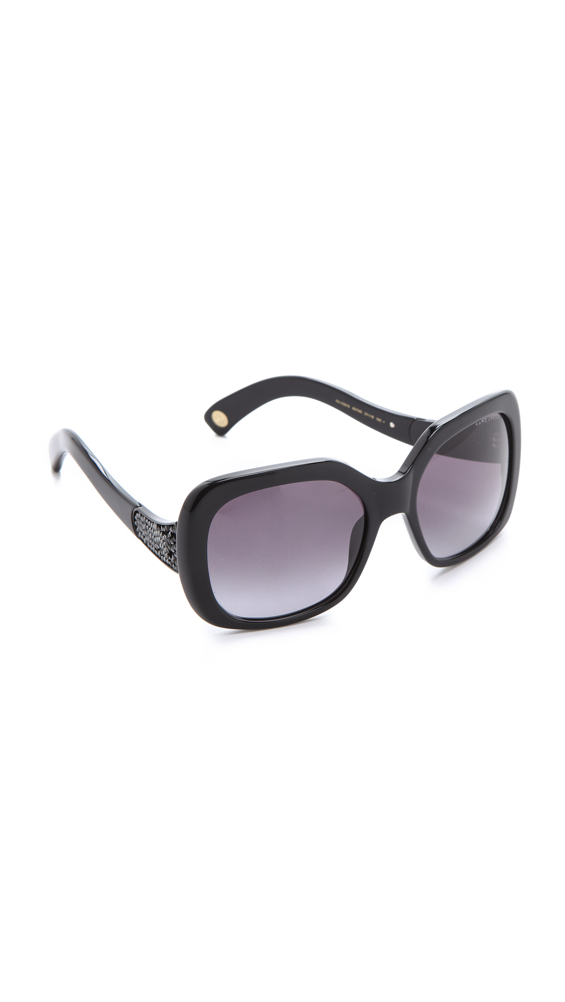 Marc jacobs Black Crystal Statement Sunglasses in Black Lyst