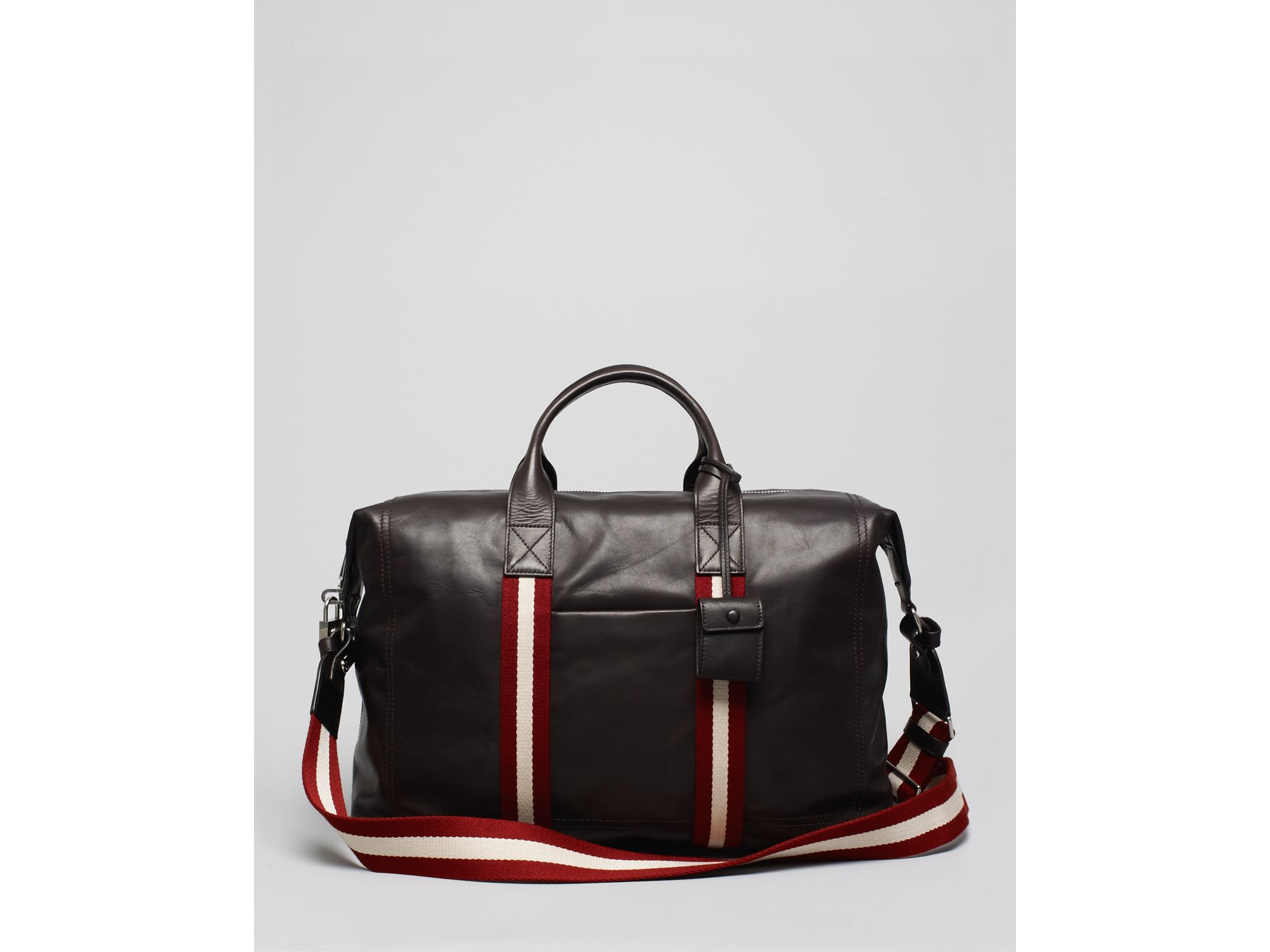 bally leather duffle bag
