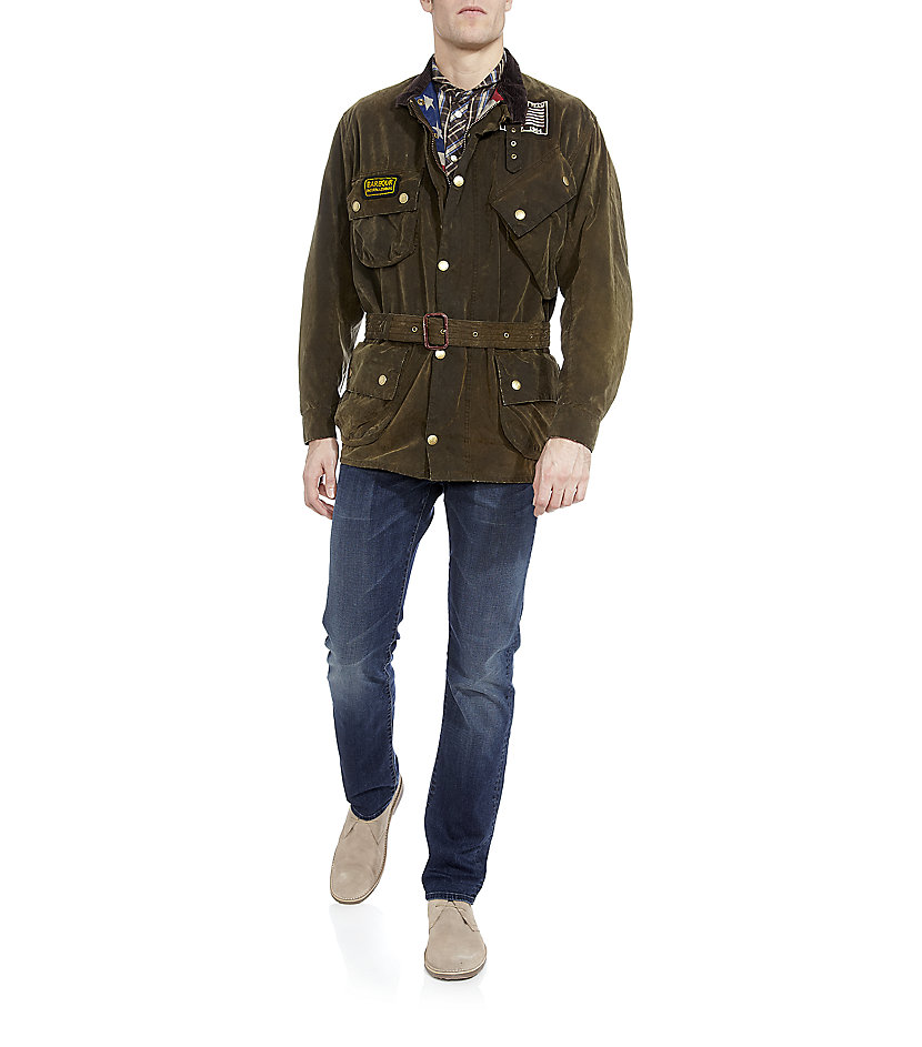 Barbour Rexton Wax Jacket in Green for Men | Lyst