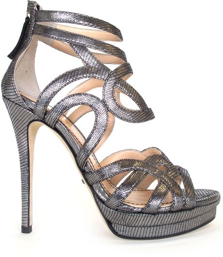 Jerome C. Rousseau Strappy Sandals in Gray (pewter) | Lyst