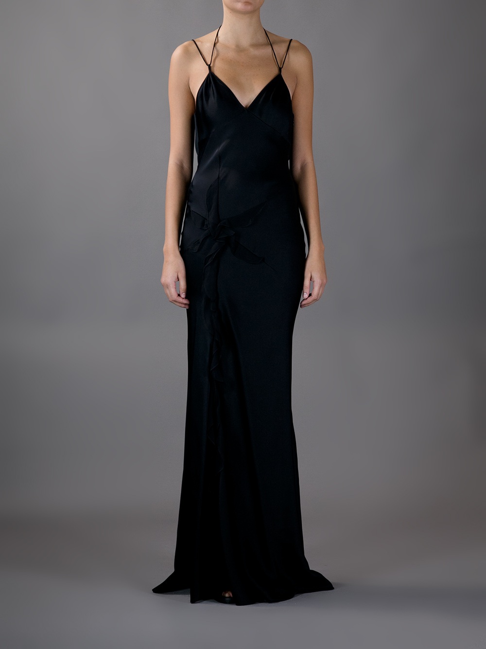 John Galliano Backless Evening Gown in Black - Lyst