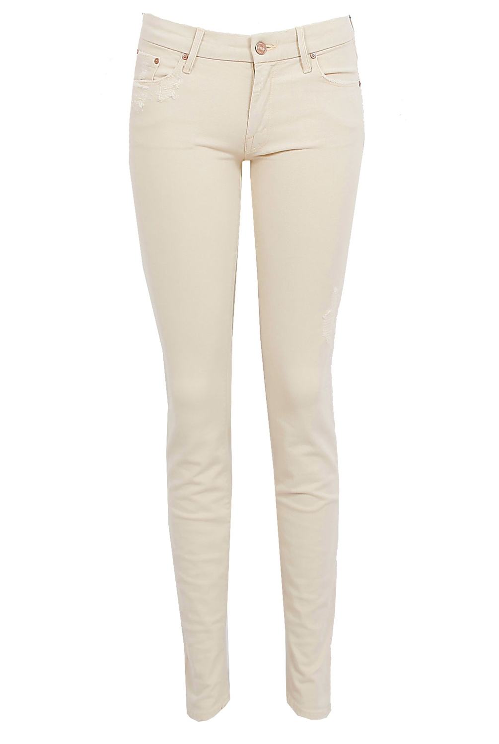 cream denim pants