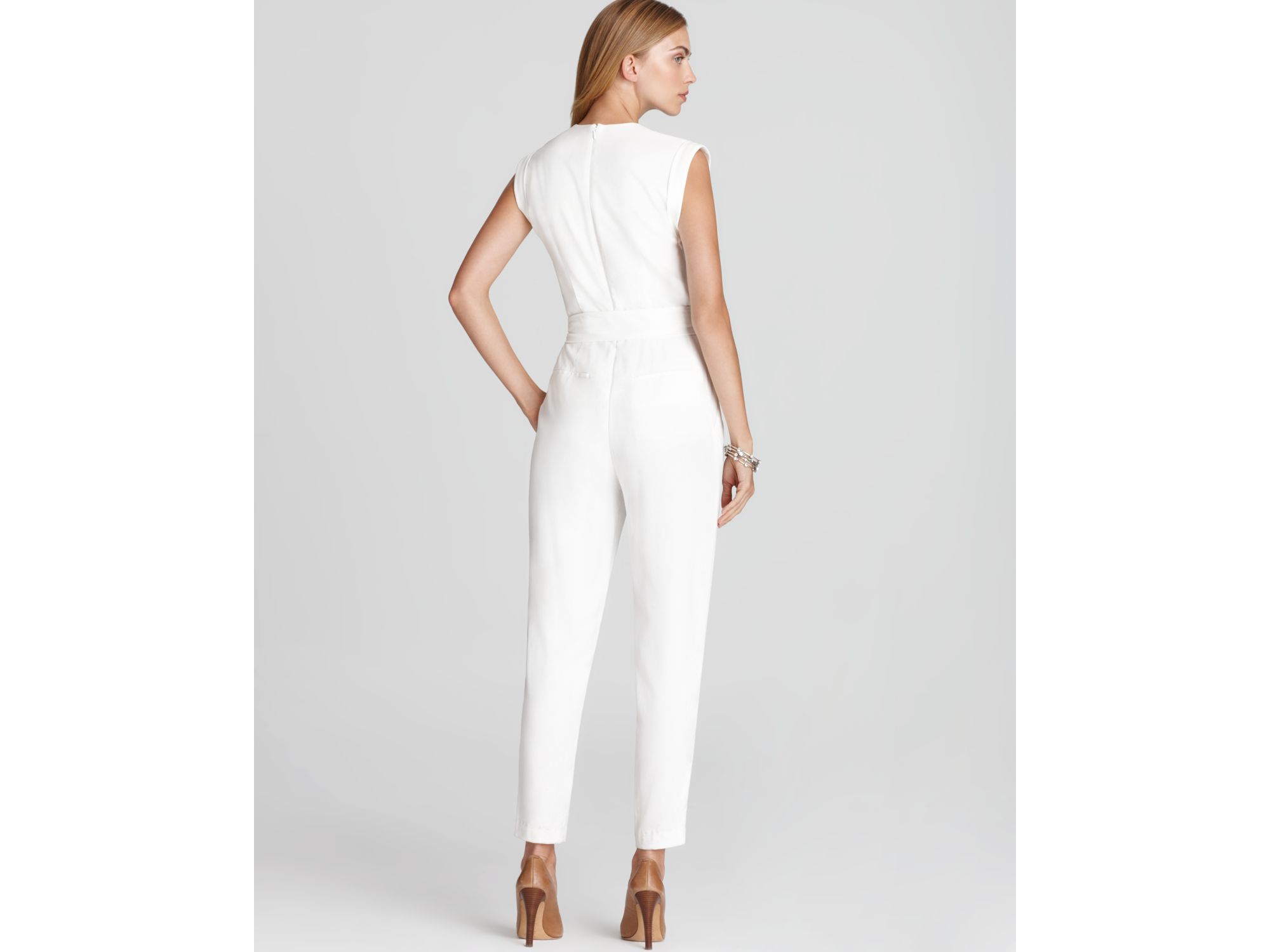 theory white jumpsuit