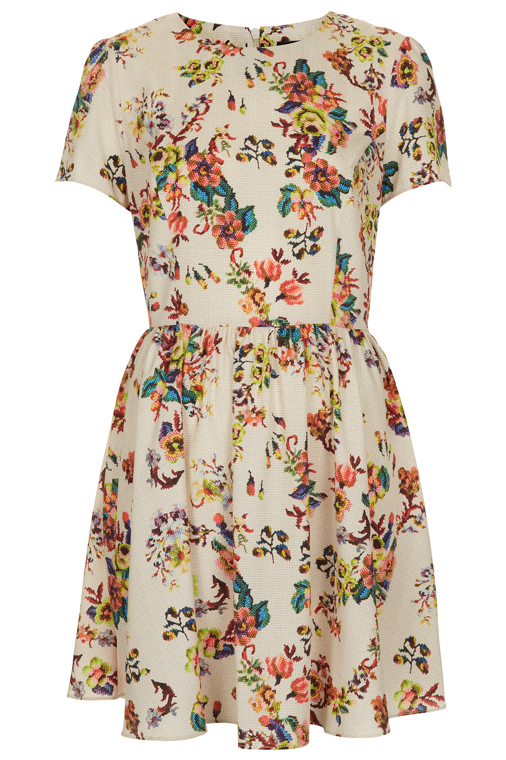 Floral Tapestry Dress in Cream (White) Lyst