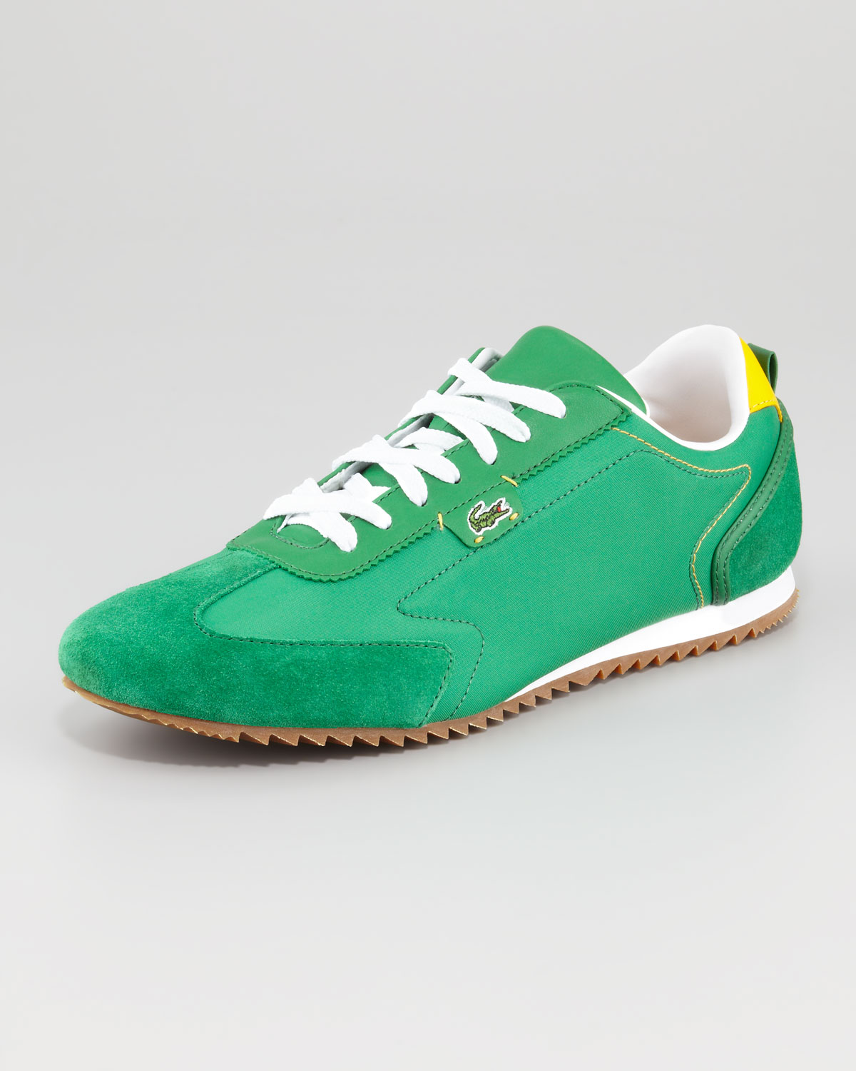 green lacoste sneakers