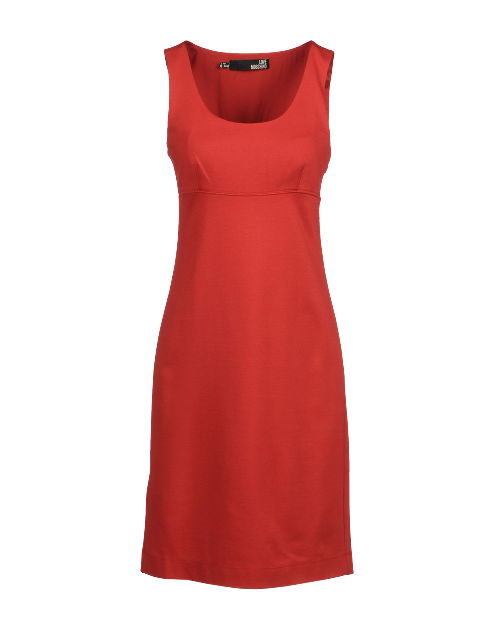 Love Moschino Sleeveless Round Collar Red Short Dress - Lyst
