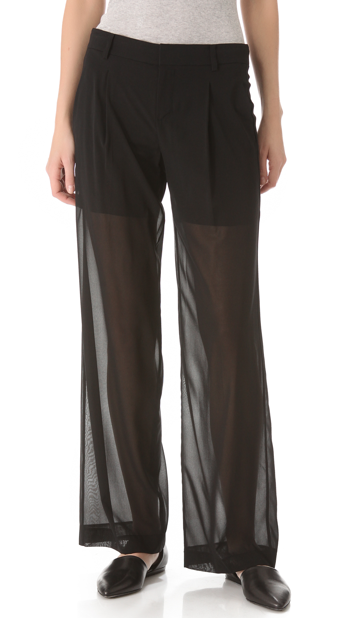 vince flat front crop trousers