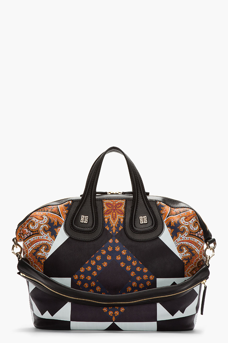 Lyst - Givenchy Paisley Leather Bag in Black