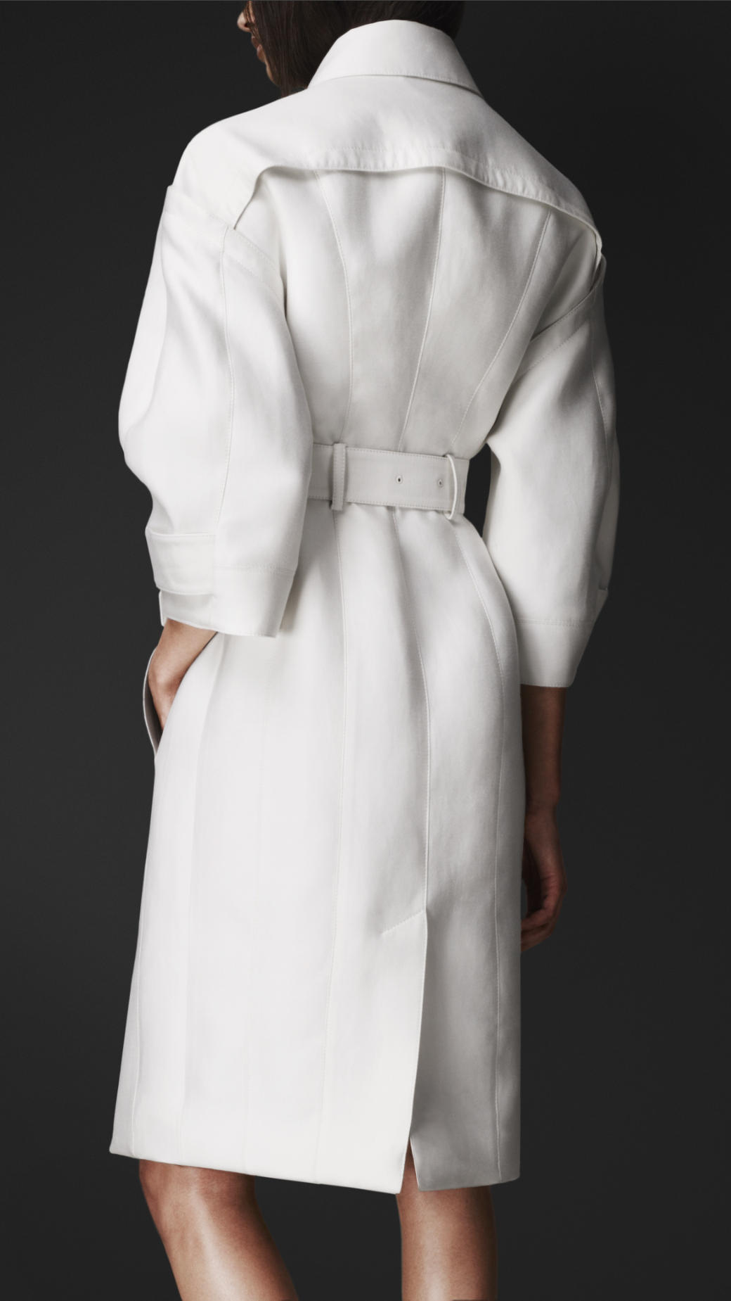 Lyst Burberry Prorsum Double Duchess Tailored Trench Coat In White