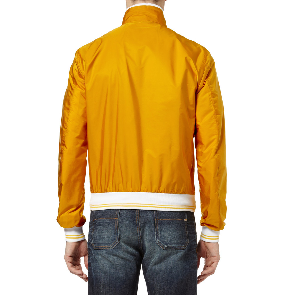 Canali Shell Bomber Jacket in Mustard (Yellow) for Men Lyst