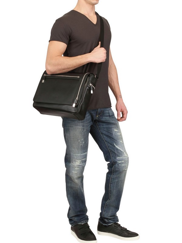 Lyst Dior homme Nappa Leather Messenger Bag in Black for Men