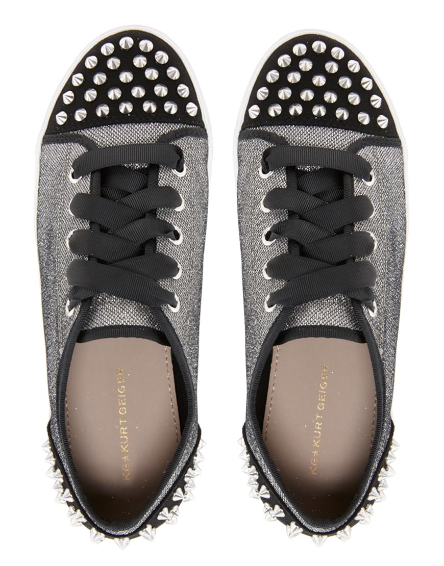 kurt geiger studded trainers