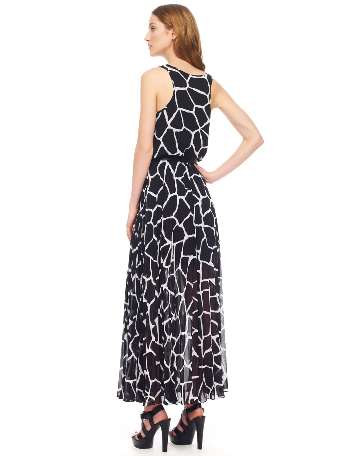 black print maxi dress