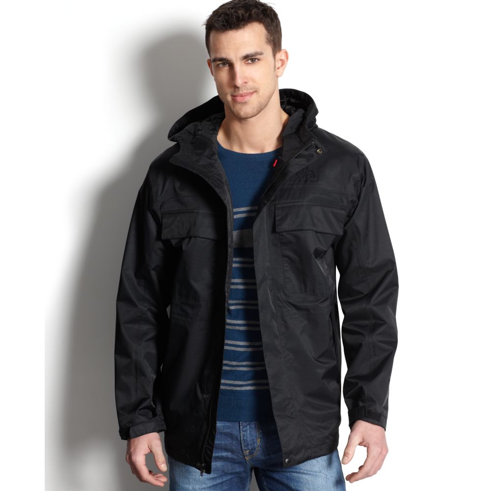 The North Face Stillwell Hooded Hyvent Rain Jacket in Brown for Men Lyst