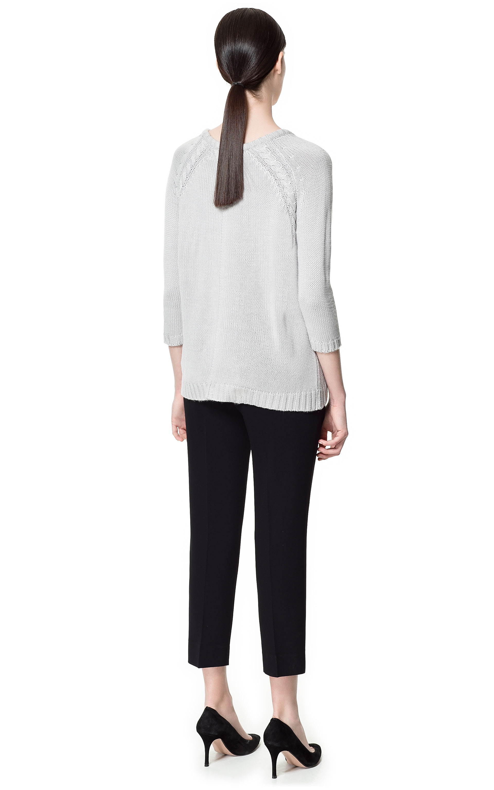 zara cable sweater