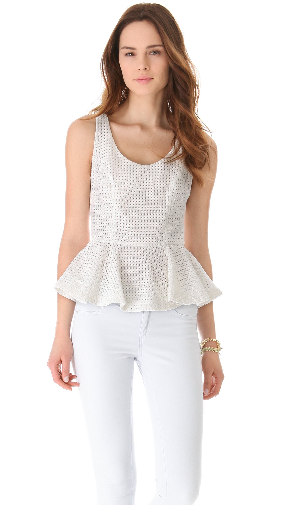 sleeveless peplum tops