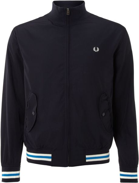 Fred Perry Micro Fibre Harrington Jacket in Blue for Men (navy) | Lyst