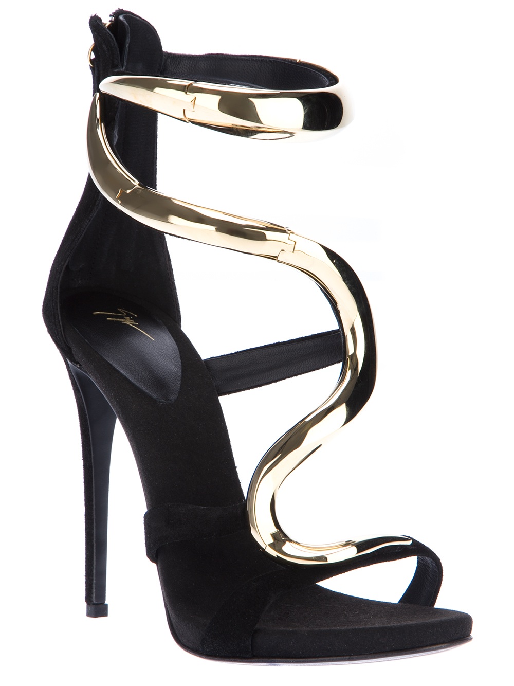 Giuseppe Zanotti Hinged Stiletto Sandal in Black Lyst