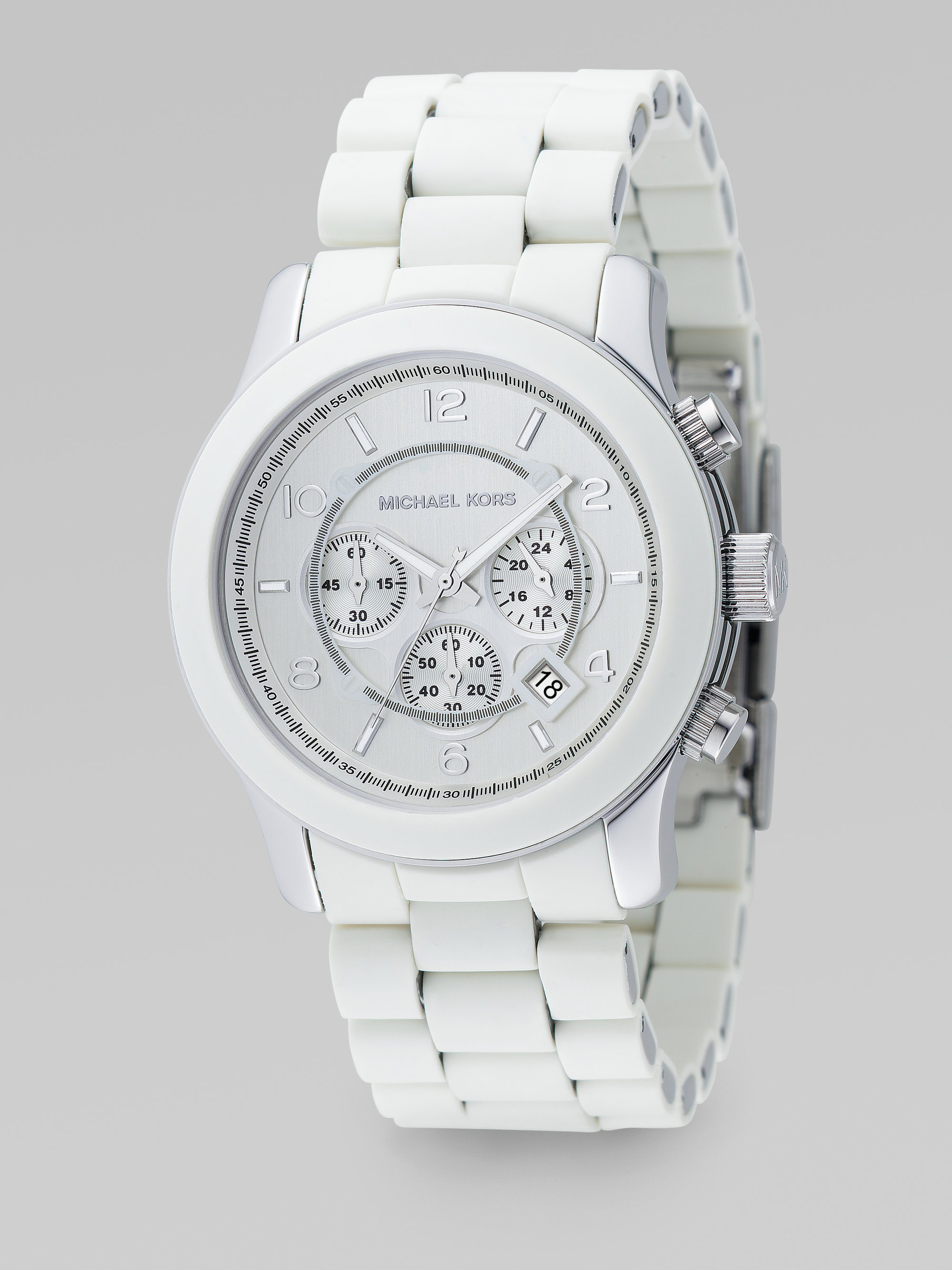 michael kors men's white watches