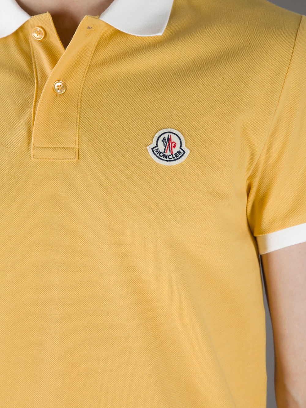 Moncler Classic Polo Shirt in Yellow 