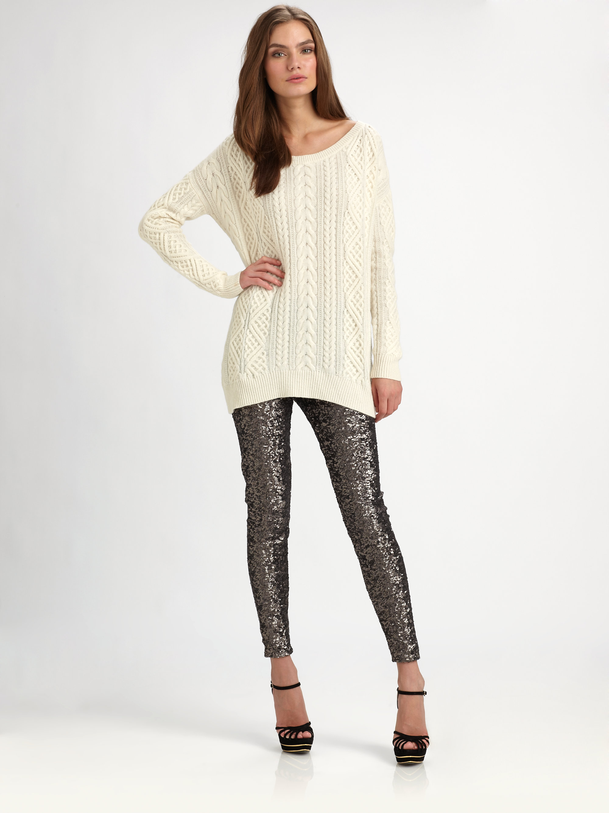 blue sequin pants