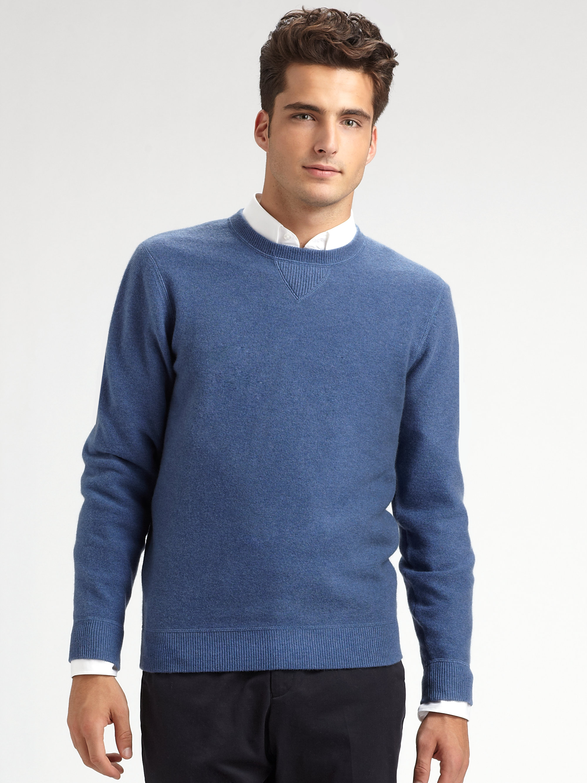 Cableknit Cashmere Sweater Saks Fifth Avenue Men Clothing Sweaters Sweatshirts 