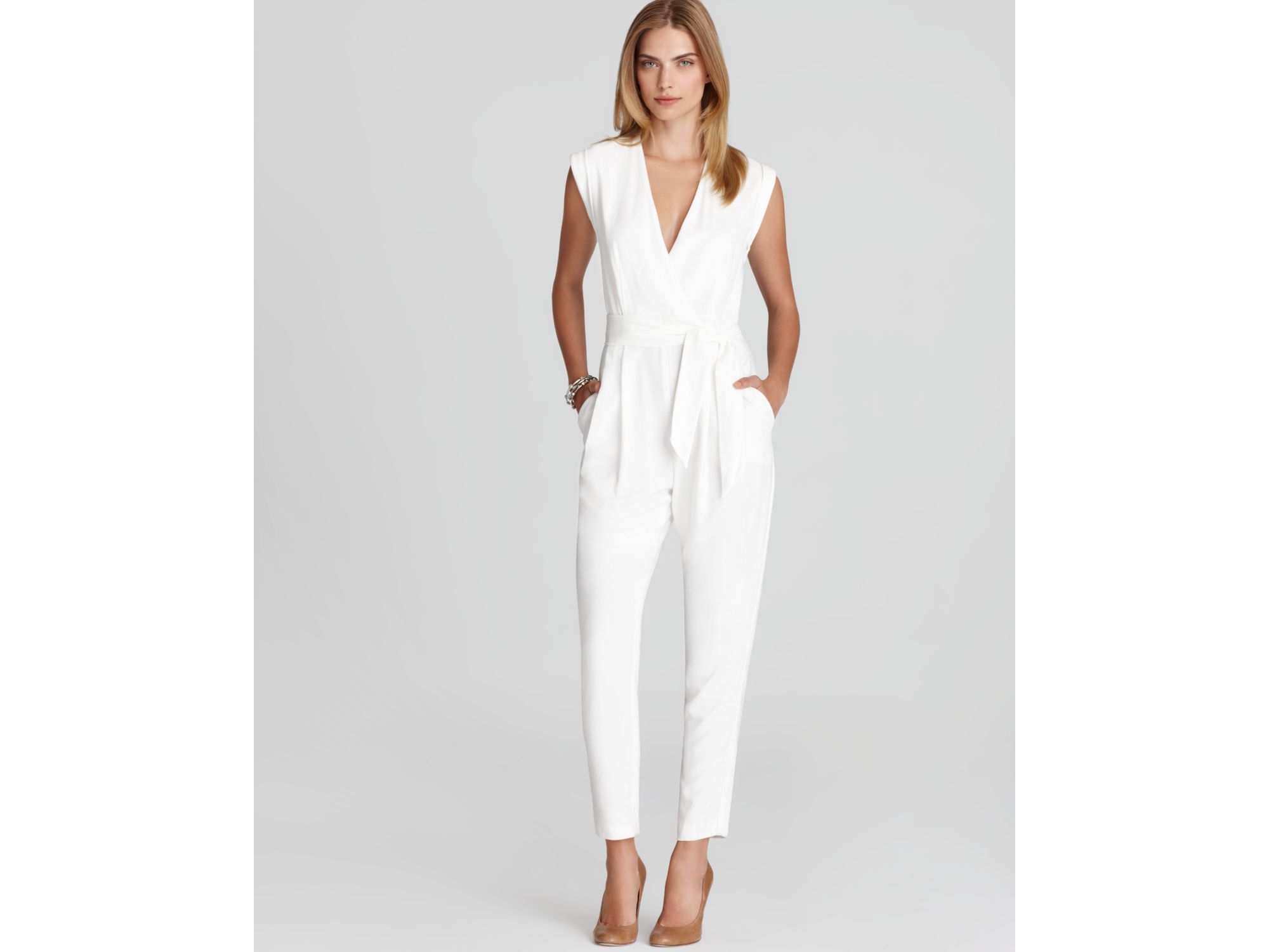 bloomingdales white jumpsuit