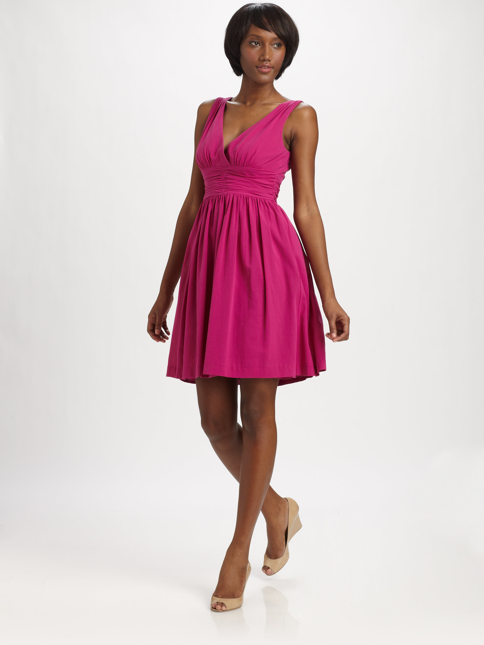 Trina Turk Cotton Reina Dress in Fuschia (Pink) Lyst