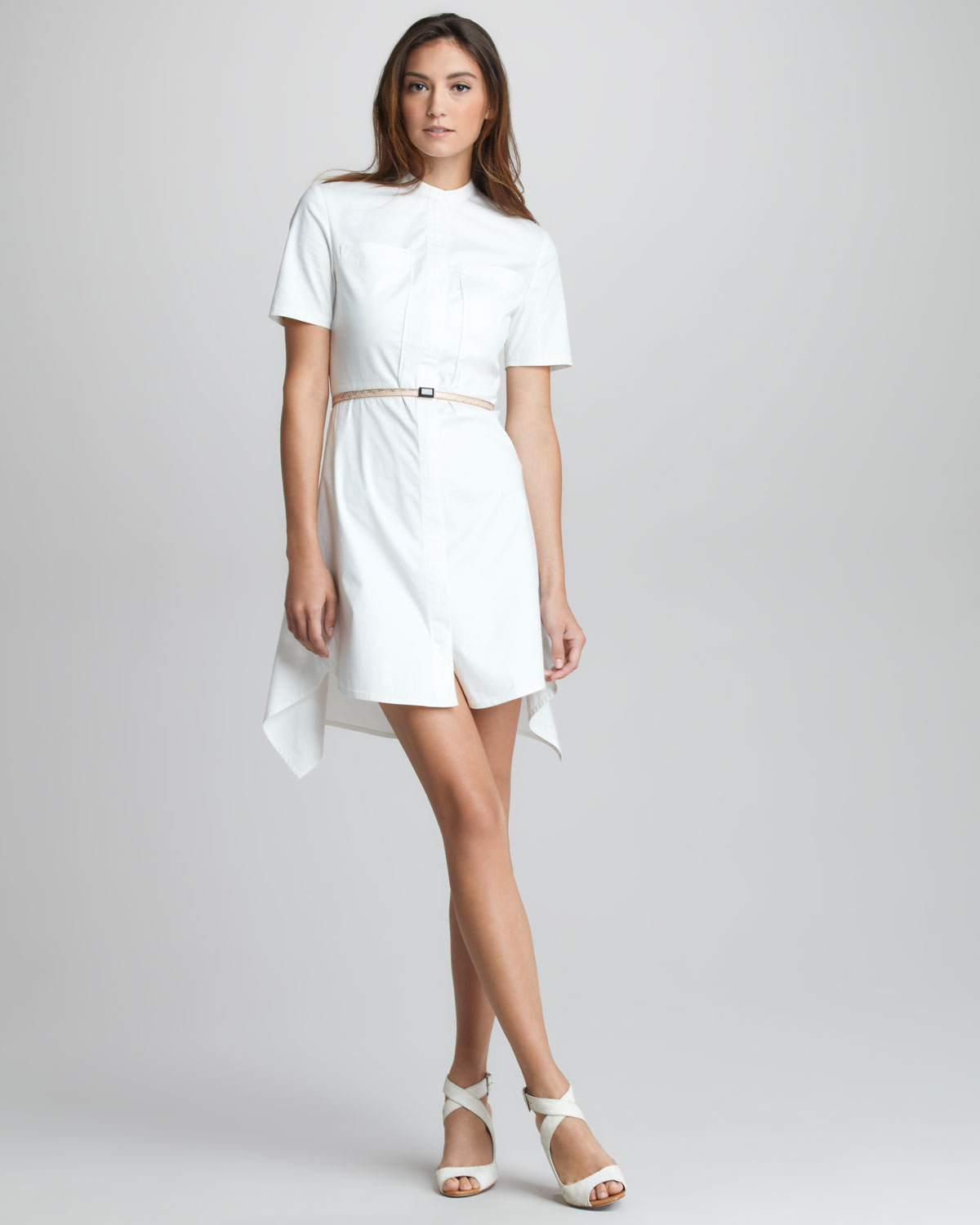 Lyst - 3.1 Phillip Lim Flirt Pintucked Cotton Dress in White