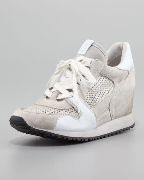 Ash Dean Wedge Sneaker in White | Lyst