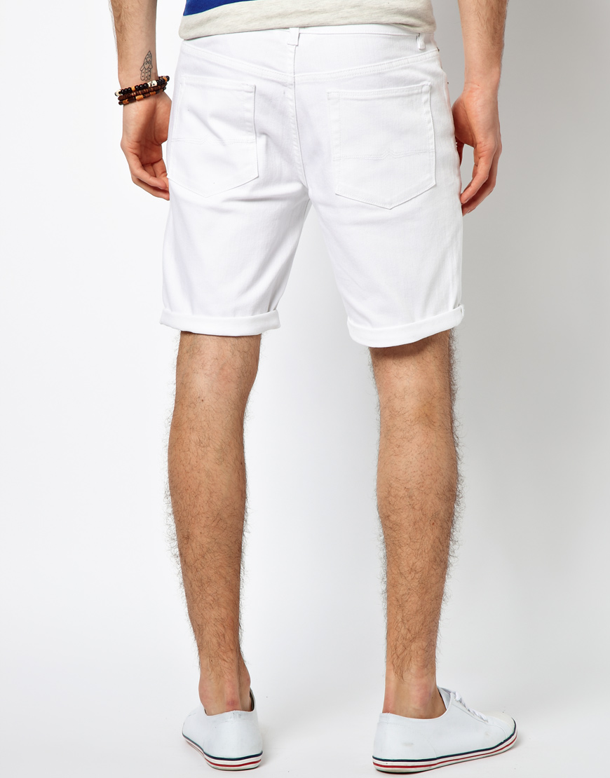 ASOS Denim Shorts in Skinny Fit in White for Men Lyst