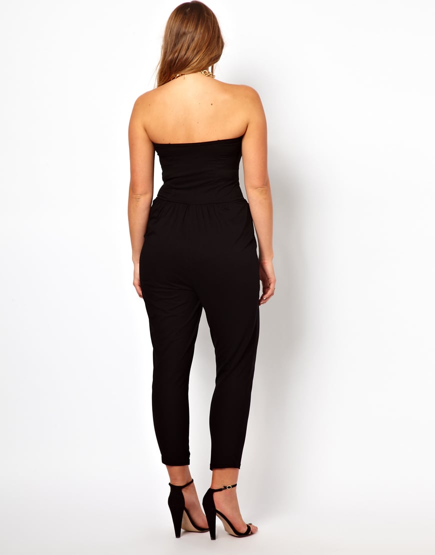 ASOS Bandeau Jumpsuit in Black Lyst