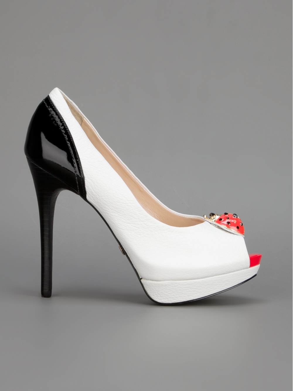 Bischoff Ladybird Pump in White Lyst